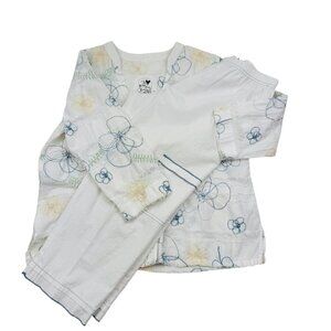 Produce Company Vintage 100% Cotton Floral Cropped Pants/Jacket Set Women's SZ S